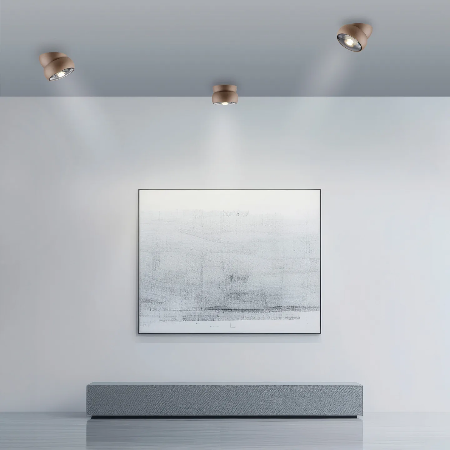 Move LED-Deckenspot, Ø12cm, bronzefarben, Metall/Glas - PURE - Wohnzimmer - Modern - Einflammig