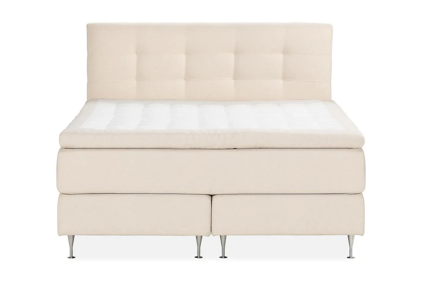 Oslo Lyx Sängpaket Boucle 180x200 Knappad gavel - Beige
