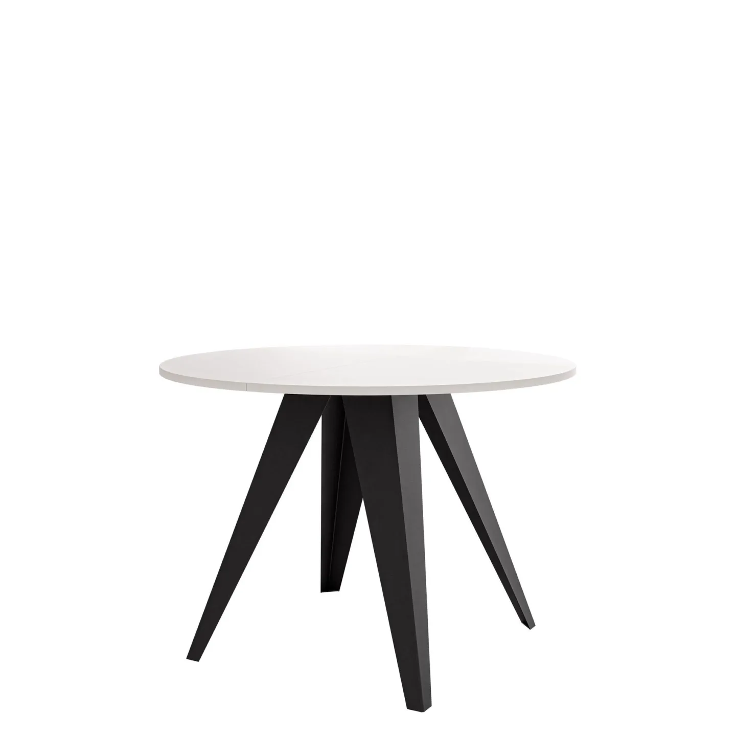 Hoban Matbord rund förlängningsbart 100-138 cm - Svart, vit