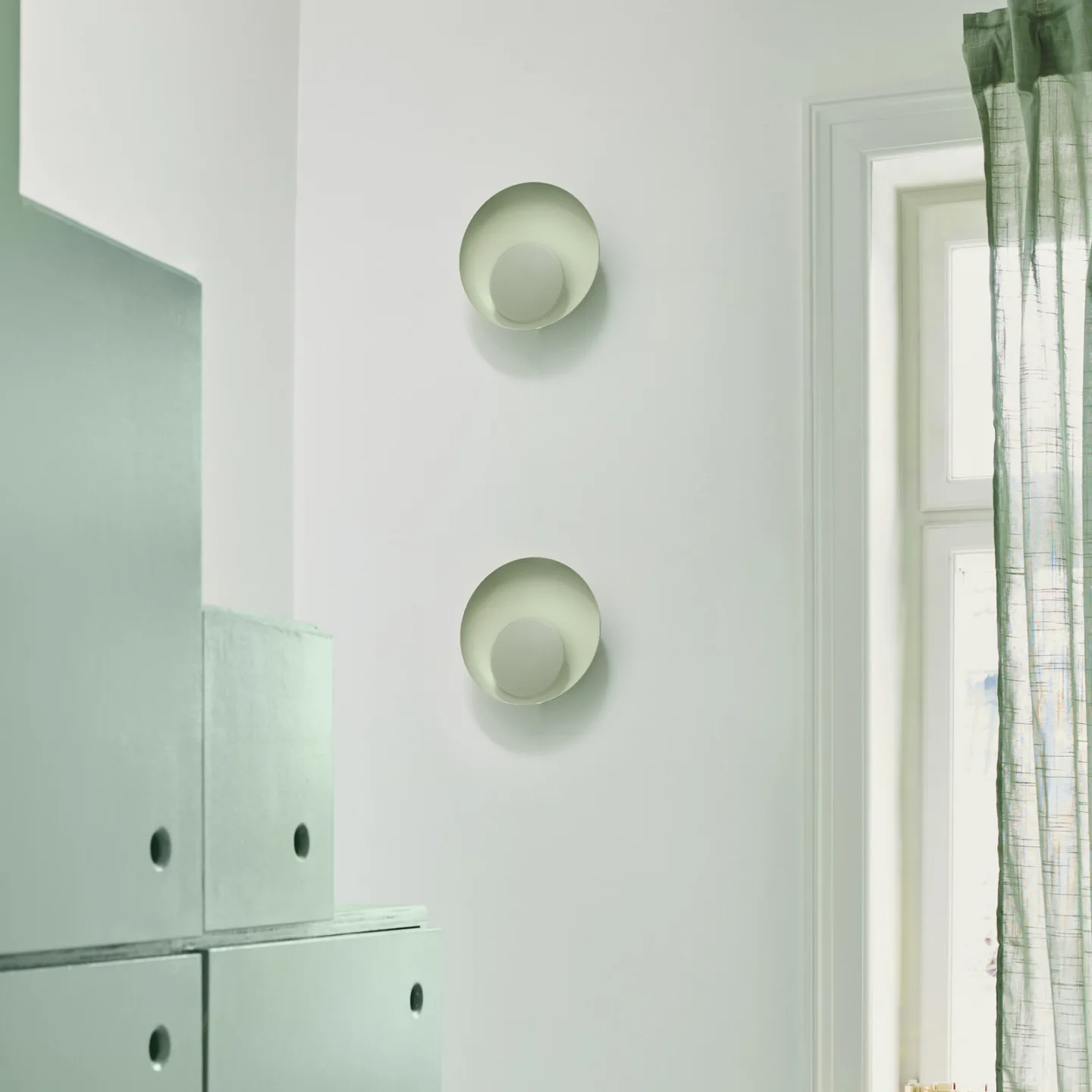 Marsi væglampe Dusty Green - Nordlux - Stue - Metal - Rund