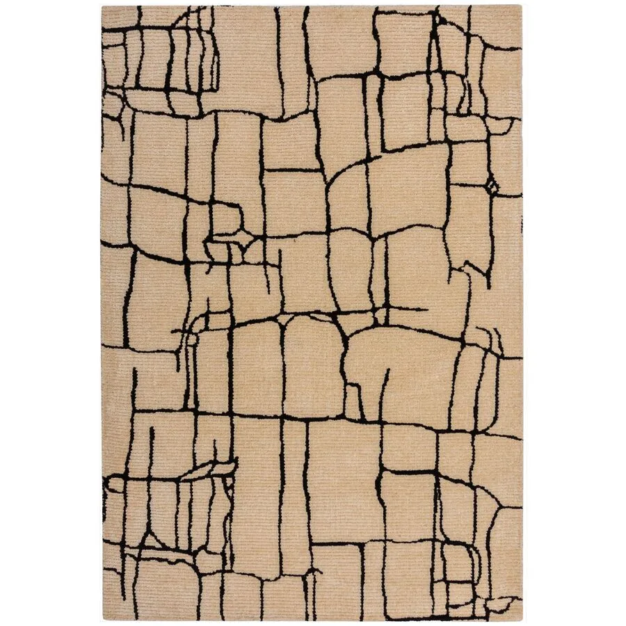 Teppich Gruki Beige Polyester 160 cm 230 cm - Farbe: natur