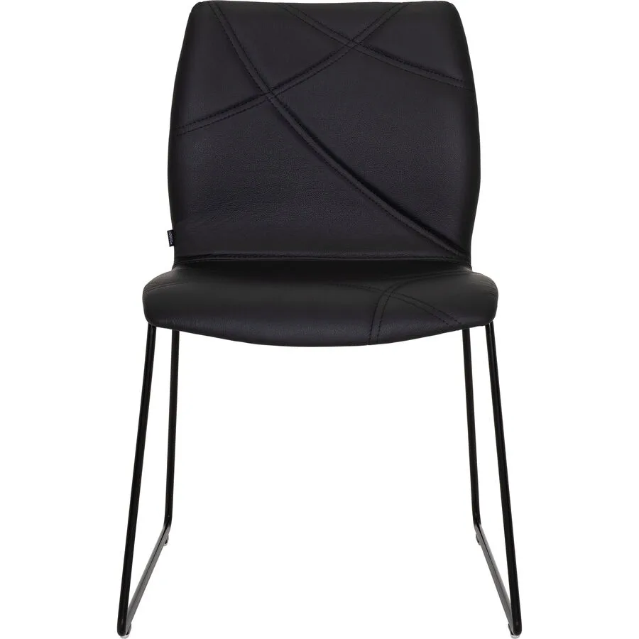 WILLISAU SWITZERLAND Stuhl Willisau Sora Leder schwarz - Material: Leder/Metall