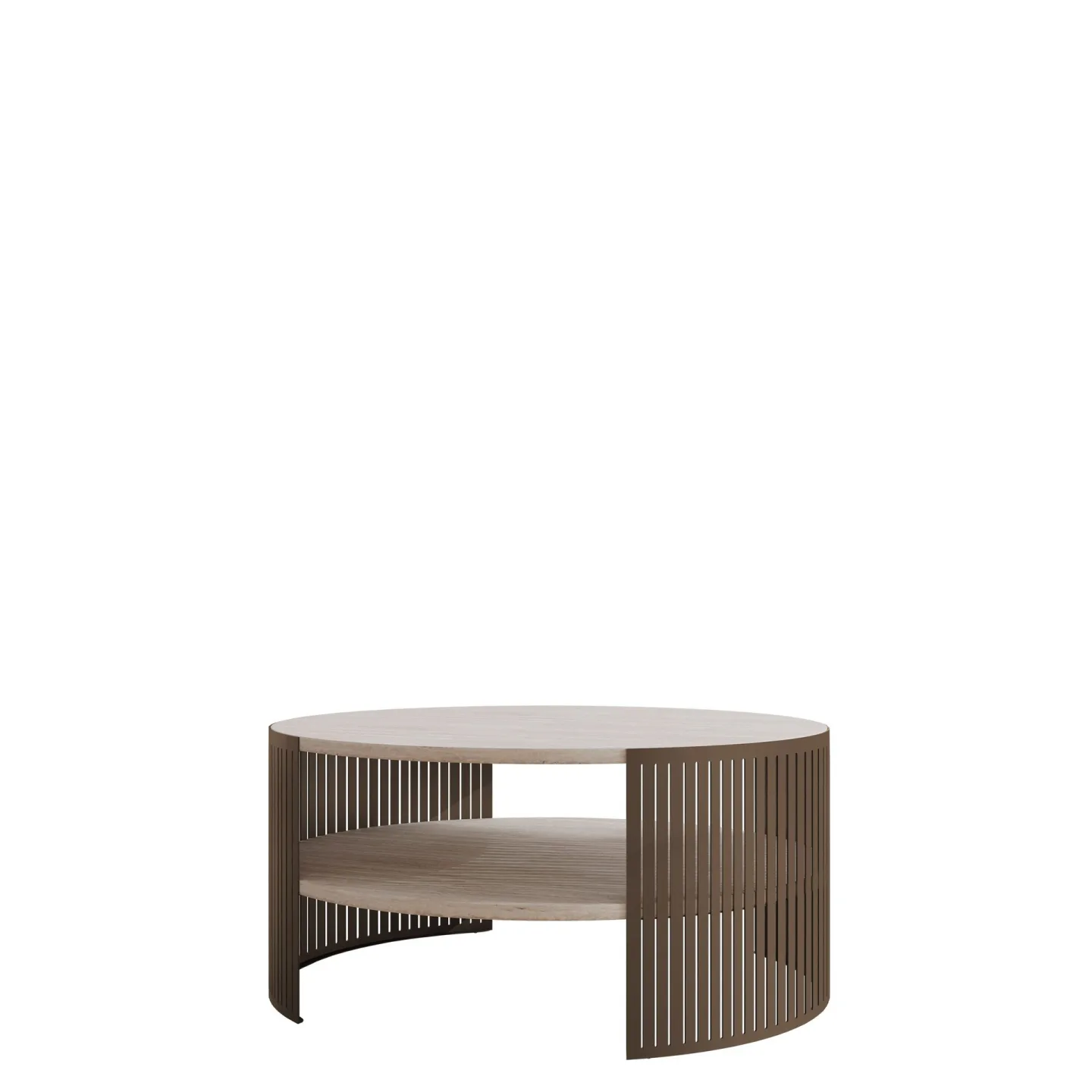 Friend Soffbord 75 cm Rund - Brun|beige