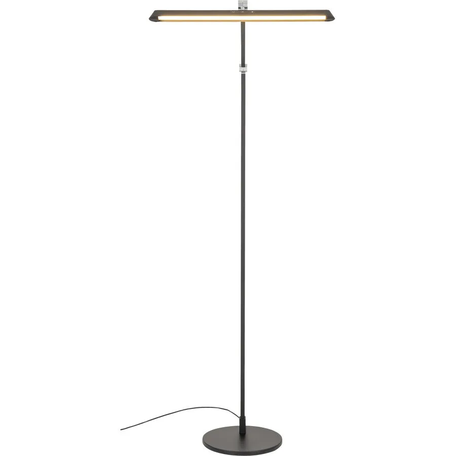 Leselampe Gila Schwarz Aluminium 43.5 cm 110 cm - LED - Lichtfarbe: Extra warmweiss - Helles Neutralweiss