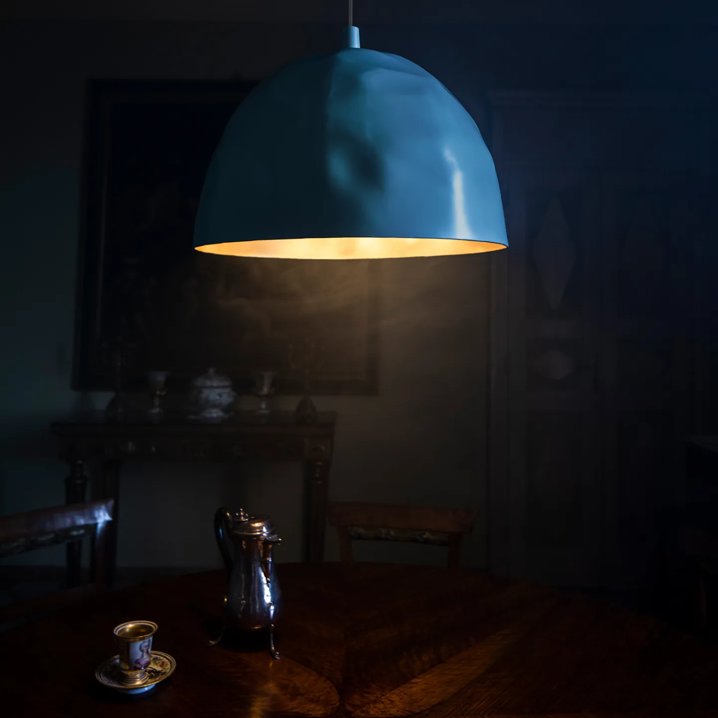 Bump pendellampa Petroleum - Foscarini - Vardagsrum - Design - Plast - Med en ljuskälla
