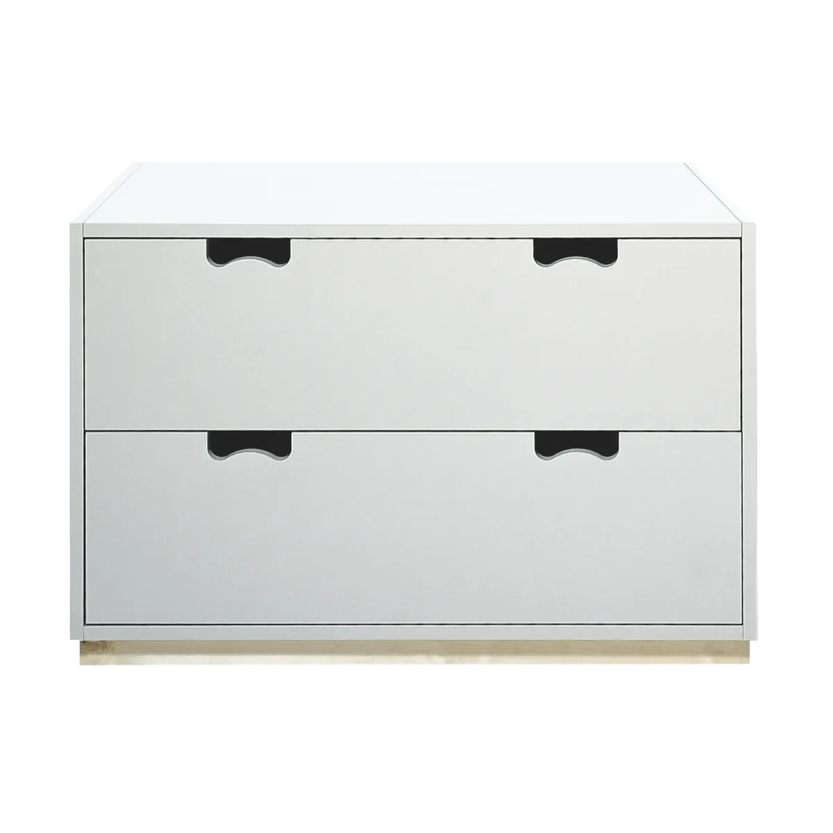 Asplund Snö A2 Kommode White, Eichensockel