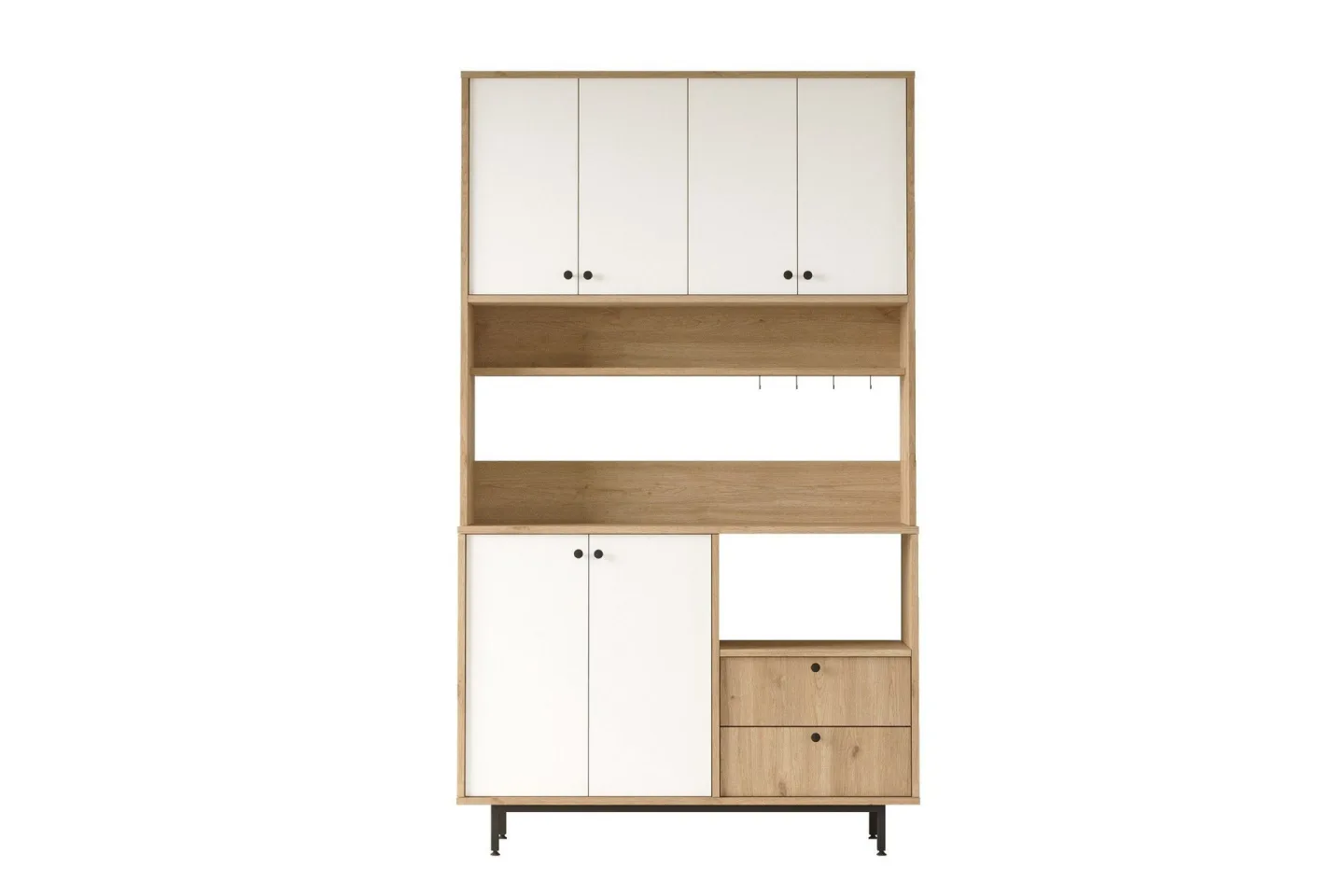 Donae Byrå 120 cm - Ek/Vit