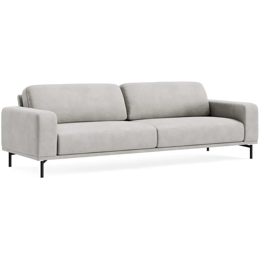 Sofa Maja Grau Stoff 237 cm 99 cm - Farbe: MOVIE - 3/3 warm grey - Möbel Konfigurator: Traummöbel individuell zusammenstellen