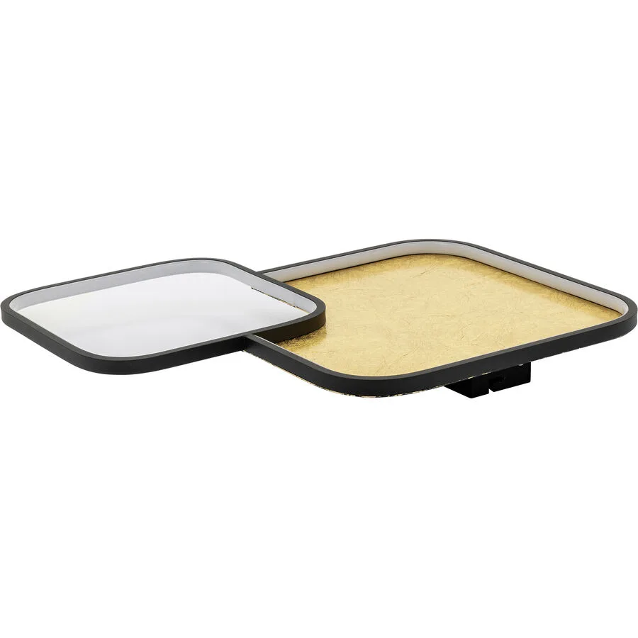 Wandlampe Dean Gold/Schwarz Kunststoff/Metall 38 cm 42 cm - Farbe: Schwarz/Gold - LED - Lichtfarbe: Extra warmweiss - Material: Metall/Kunststoff -