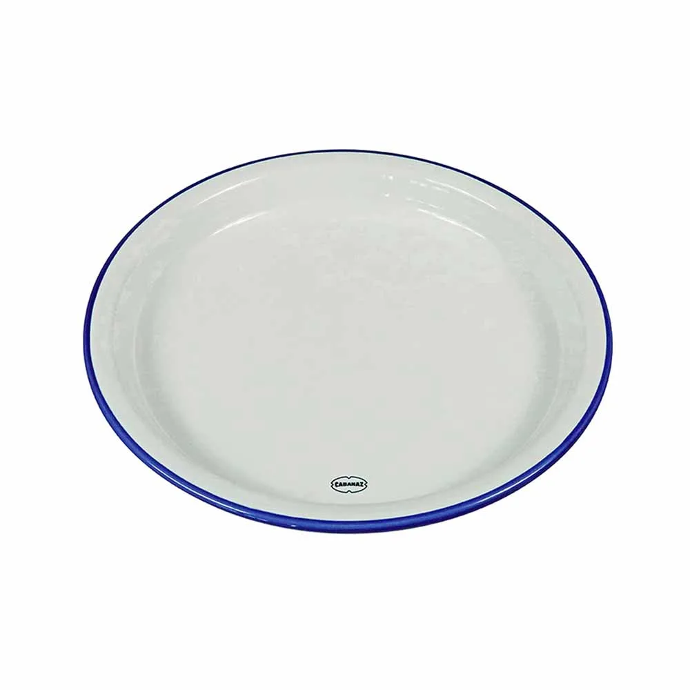 Assiett i retrostil Cabanaz 22 cm - Vit