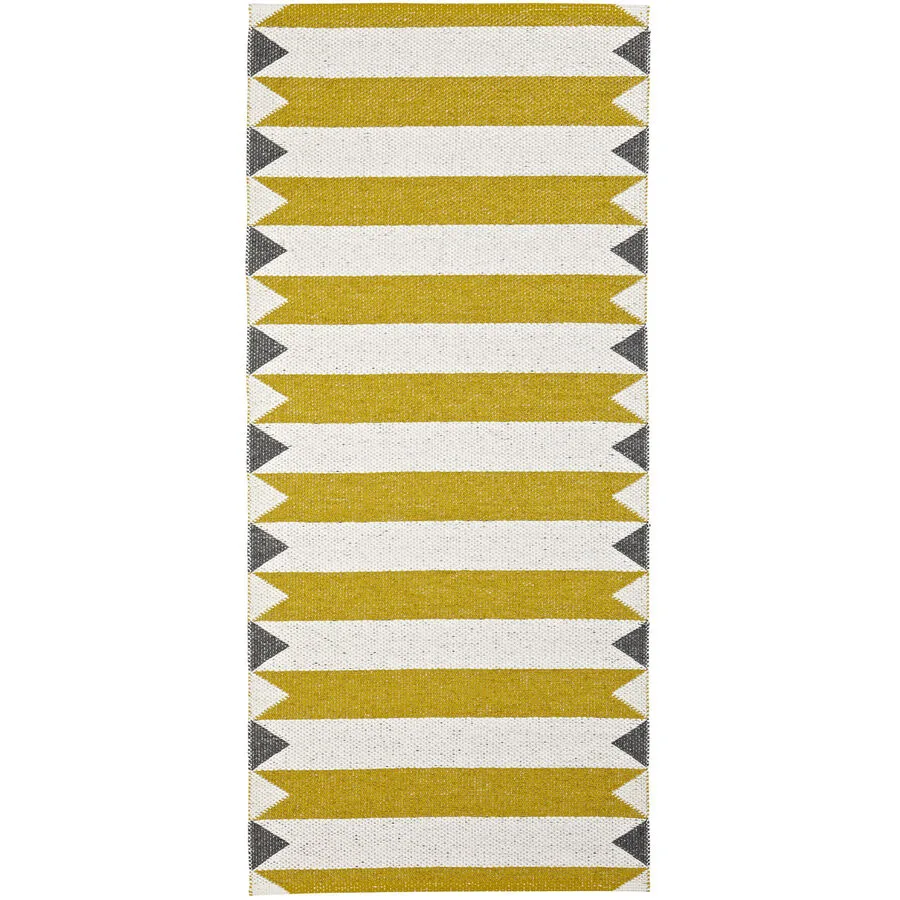 HORREDSMATTAN Outdoor-Teppich Peak gelb Streifen PVC 150 x 200 cm