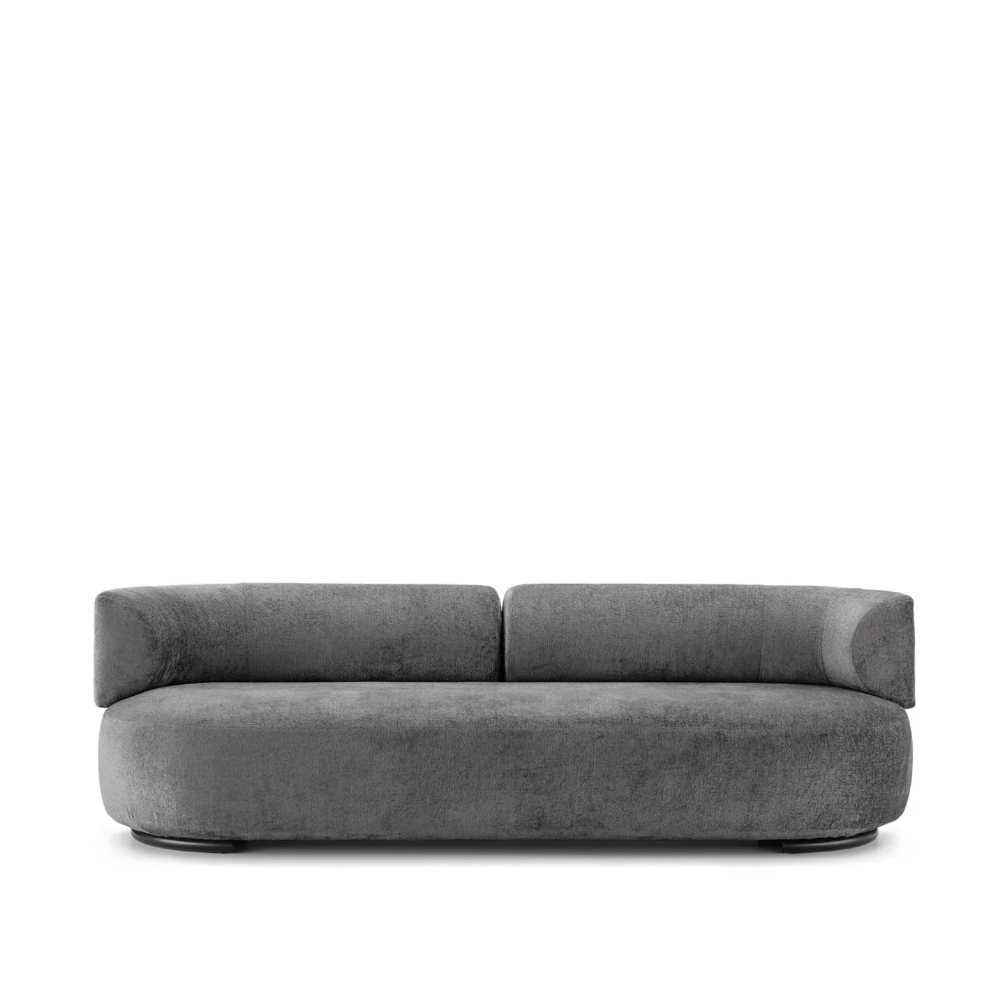 Kartell - K-Waiting Sofa Chenille Gray - Soffor - Rodolfo Dordoni - Grå - Metall/Textilmaterial/Plast
