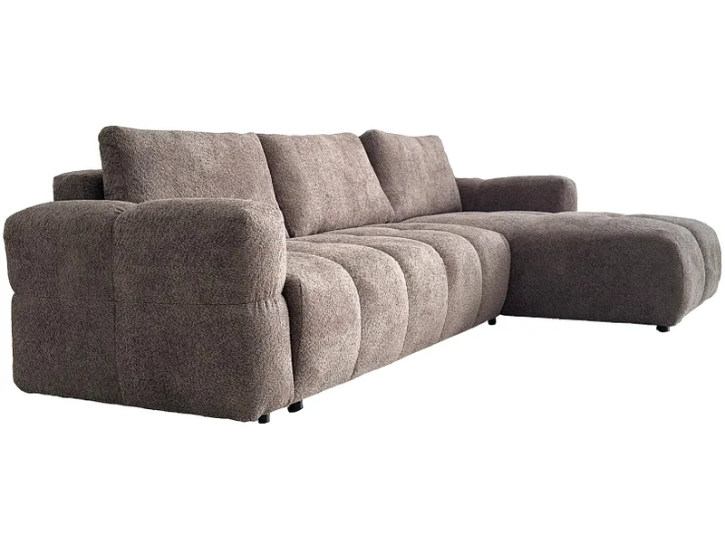 Ecksofa BUDVA Stoff taupe