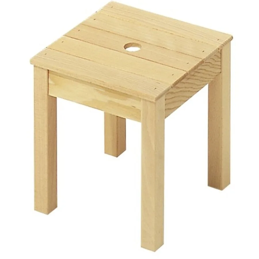 Hocker Beech Braun Holz 25 cm 25.5 cm - Farbe: Buche