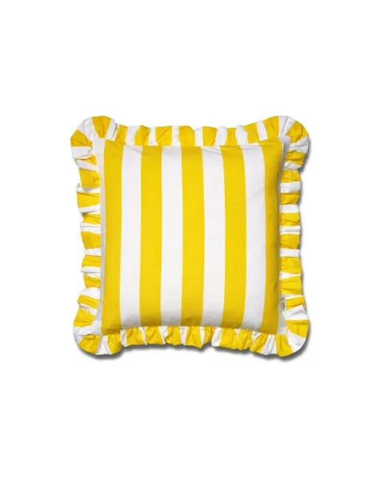 Ruffle Stripes pudebetraek gul