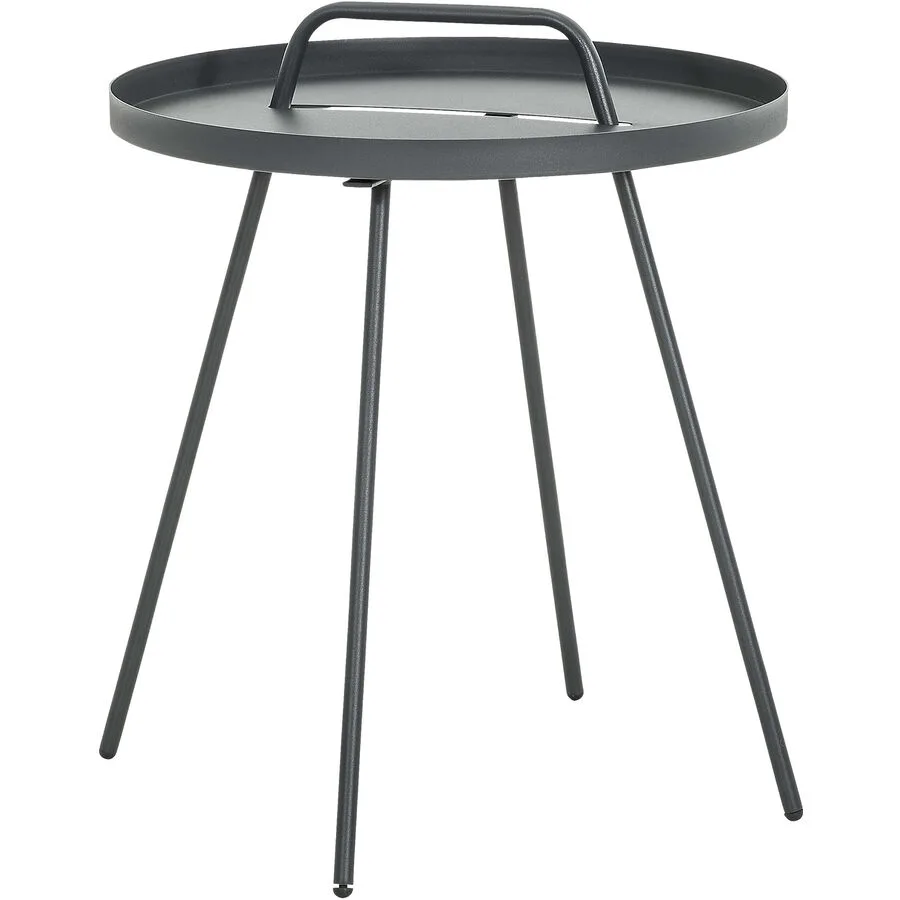 Beistelltisch Manaus dunkelgrau Metall B 44 H 52 cm
