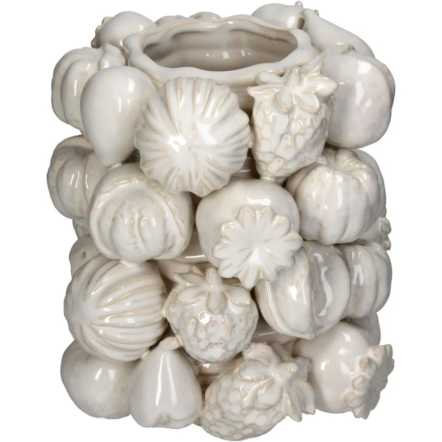 Blumentopf Bloem - Farbe: elfenbein - Material: Steingut