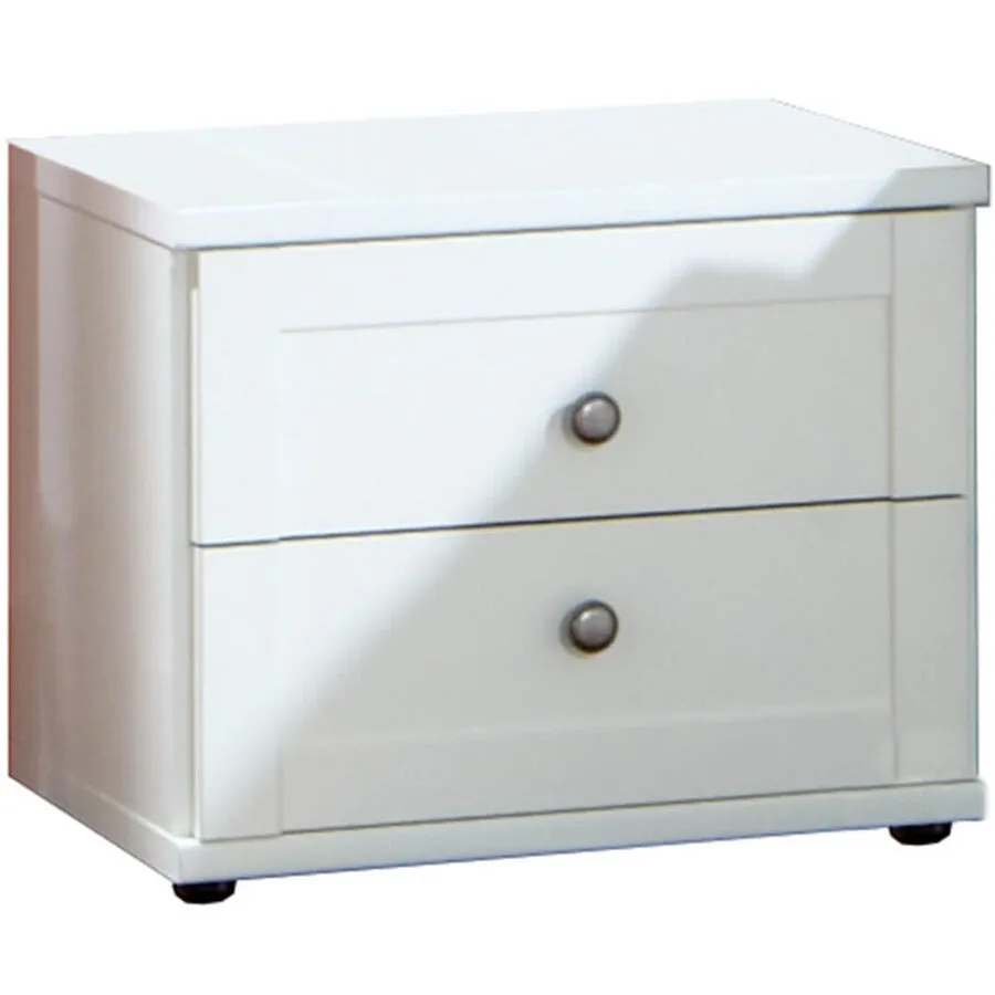 Nachttisch Birgit Dekor weiss Holzwerkstoff B 46 T 40 cm