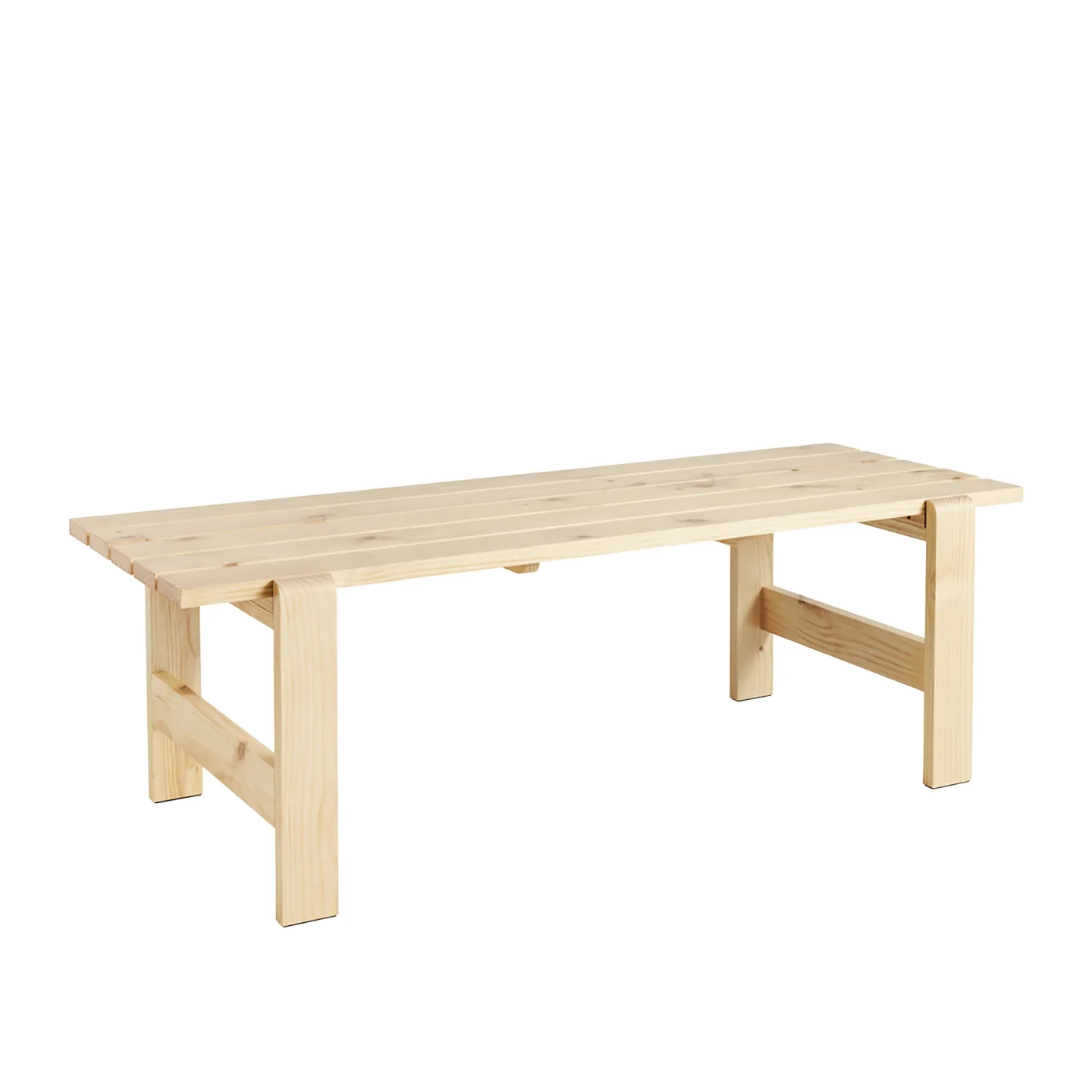 HAY - Weekday Table 230x83 cm / Water-Based Lacquer Pinewood - Matbord utomhus - Hannes & Fritz - Trä