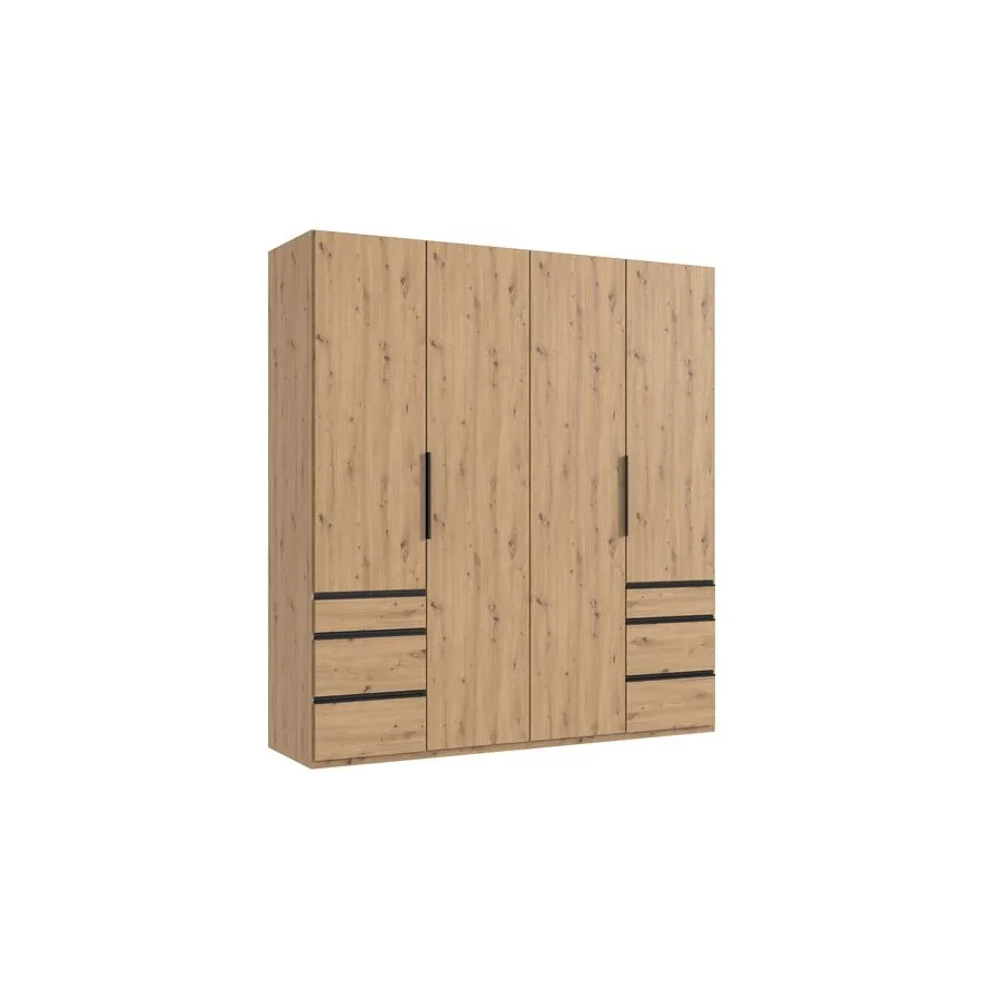 Kleiderschrank Sanko Eiche Nachbildung Holzwerkstoff B 200 cm