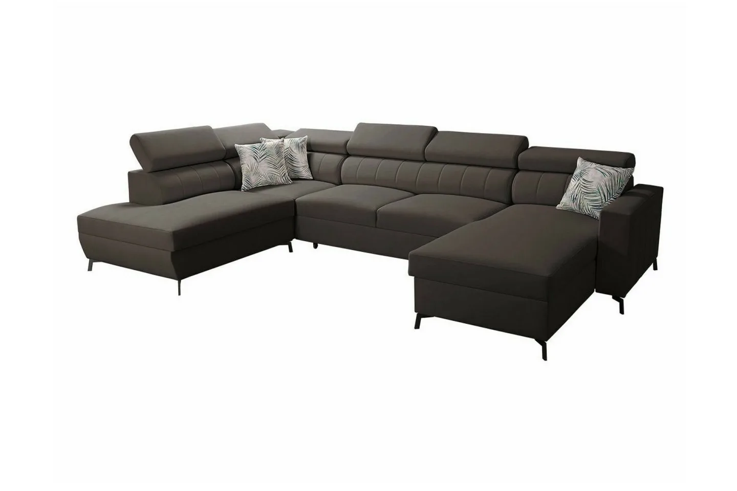 Galbally 5-sits Hörnbäddsoffa Dark brown -