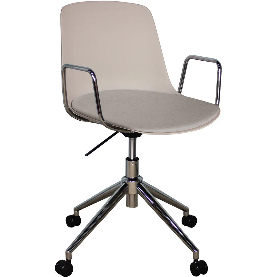 Bürostuhl Livio greige Polypropylen H 82.5 cm
