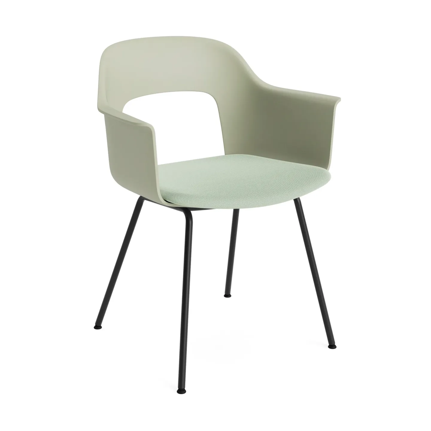 HAY Layout Armchair 211 Armstuhl Relate 921-pastel green-schwarzlackierter Stahl