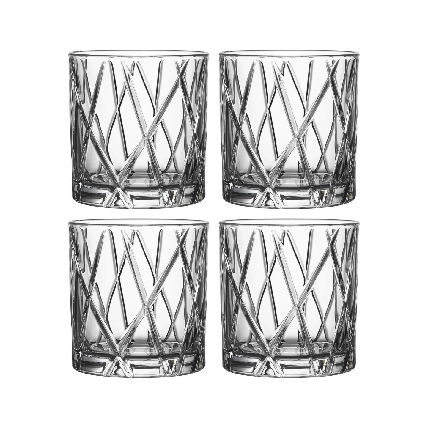 Orrefors City Double Old Fashioned glas 4-pack 34 cl