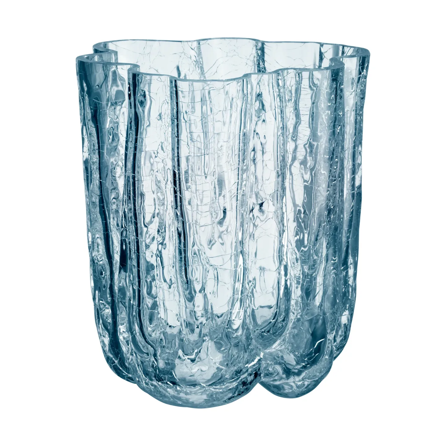Kosta Boda Crackle Vase zirkulär 12,1 cm Klar