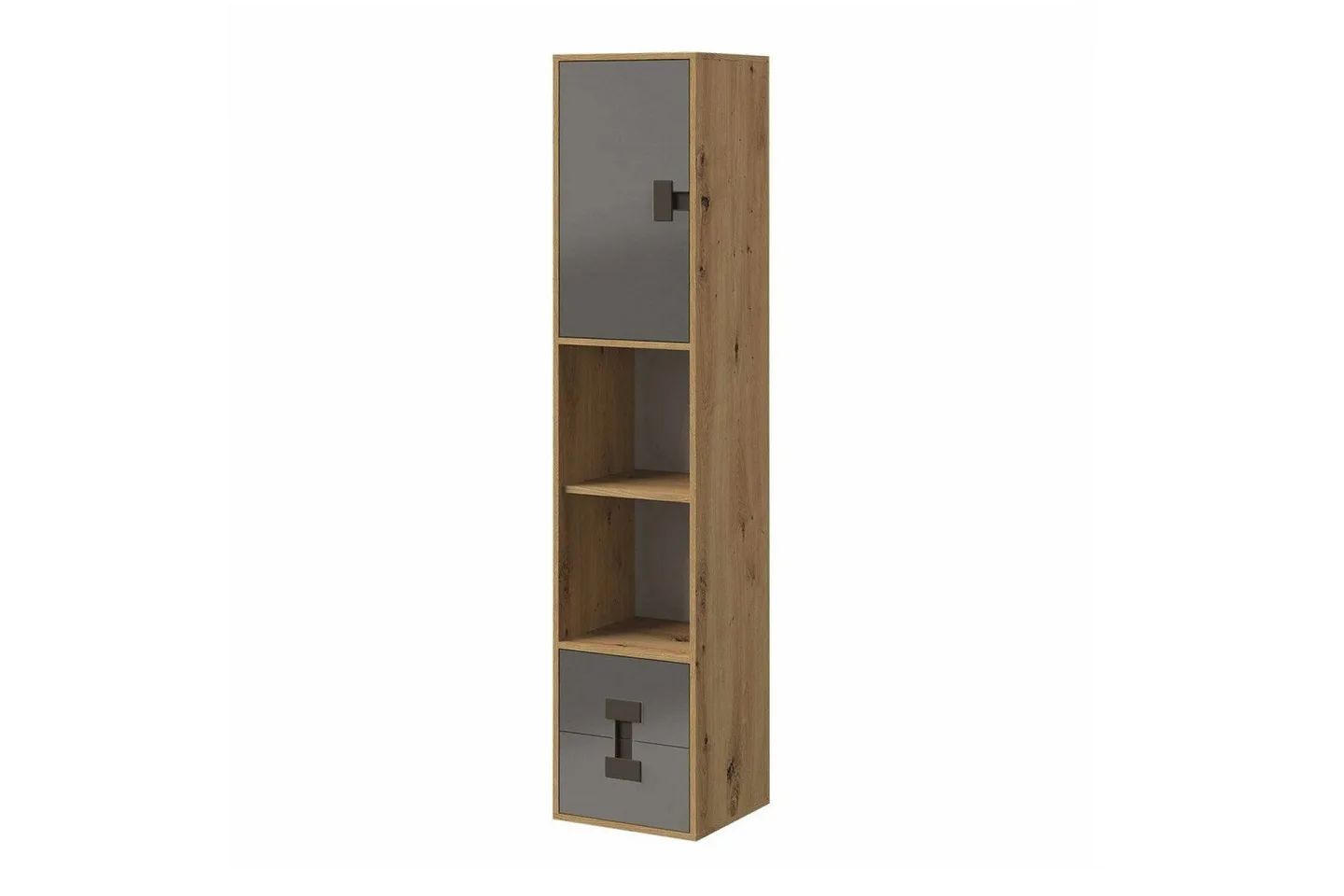 Castlebay Highboard Grey High Gloss -