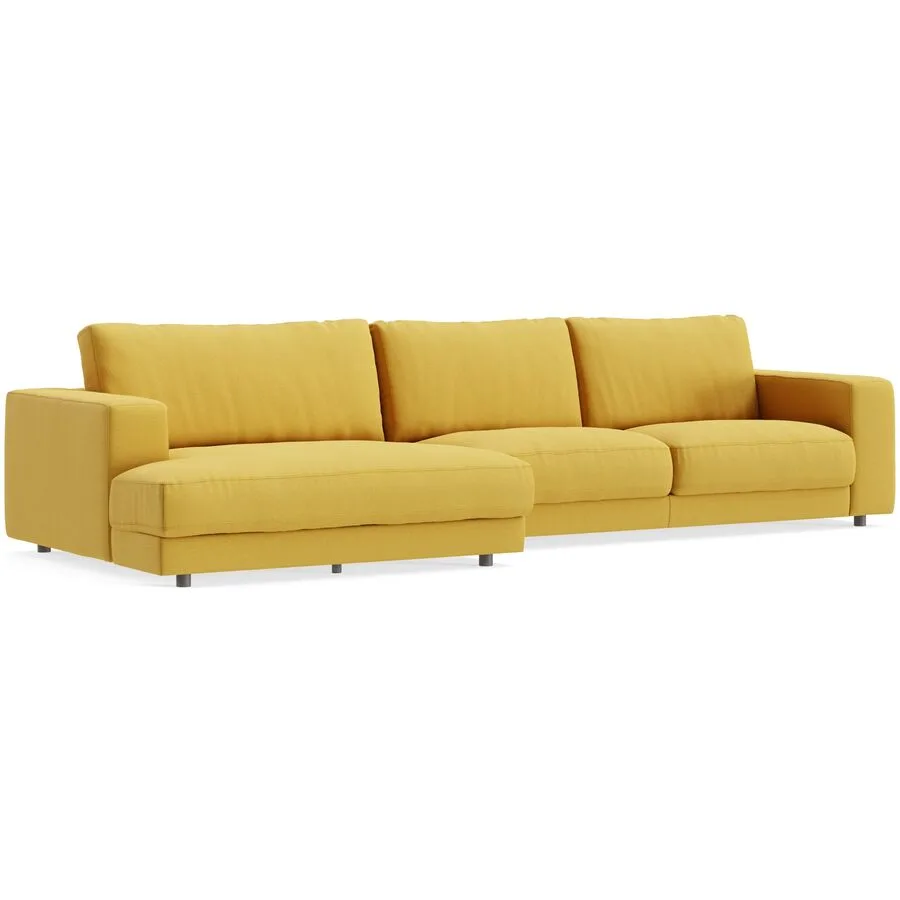 Ecksofa Ava Links Bezug: 98% Polyester, 2% Nylon mais B 350 T 150 cm - Möbel Konfigurator: Traummöbel individuell zusammenstellen