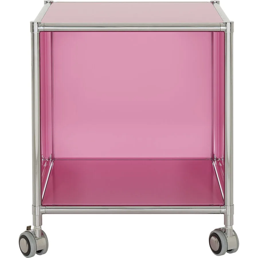 Beistelltisch Colin Rosa Metall 42.6 cm Rollbar