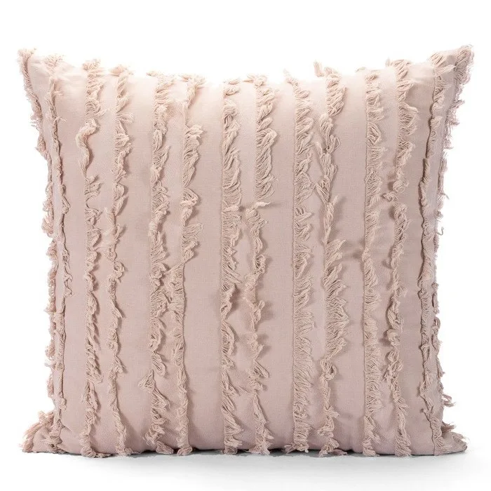 Putetrekk - Boho Linen 45 x 45 cm (beige) (Size: 45 x 45 cm)