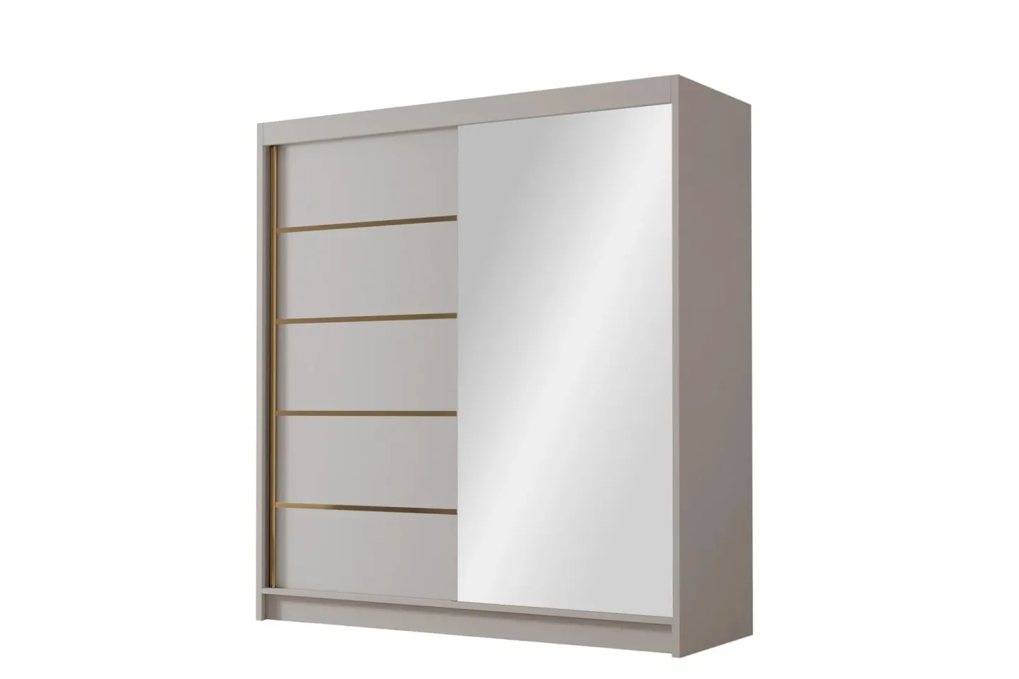 Chavez Garderob med Spegel 180x215 cm - Beige