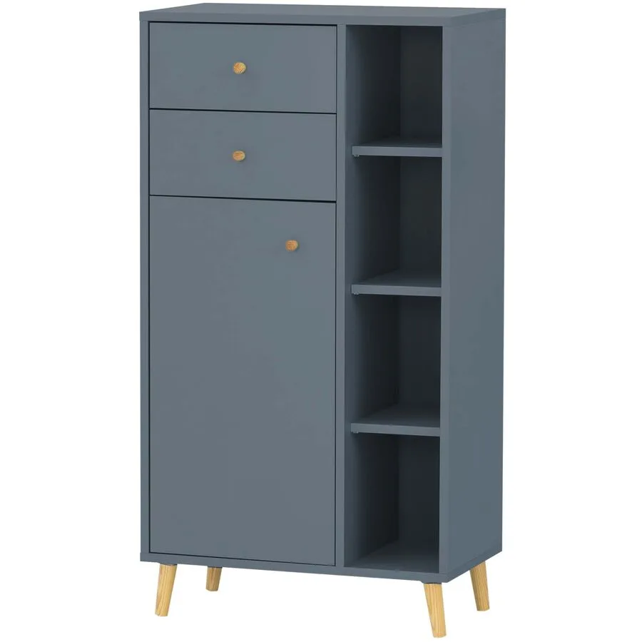 Highboard Elmeri graublau Holzwerkstoff B 60 H 113 cm