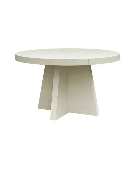 Trent udtræksspisebord ivory mist 130-250 x 130 cm