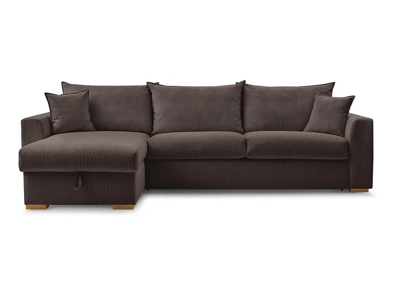 Ecksofa BOBOCHIC AUGUSTIN Cord-Stoff rotbraun