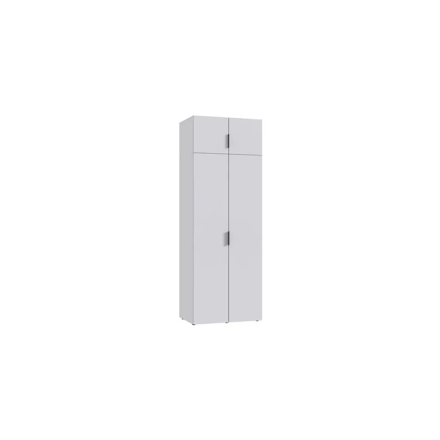 Kleiderschrank Modu weiss/schwarz Holzwerkstoff B 80 cm