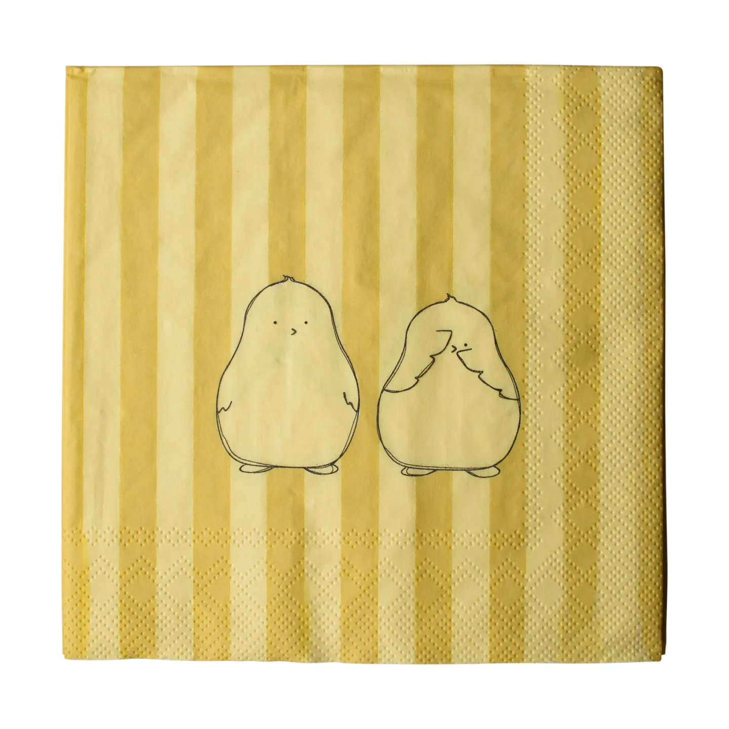 DBKD Chubby chicken stripe Papierserviette 20-teilig Creme, 33x33 cm
