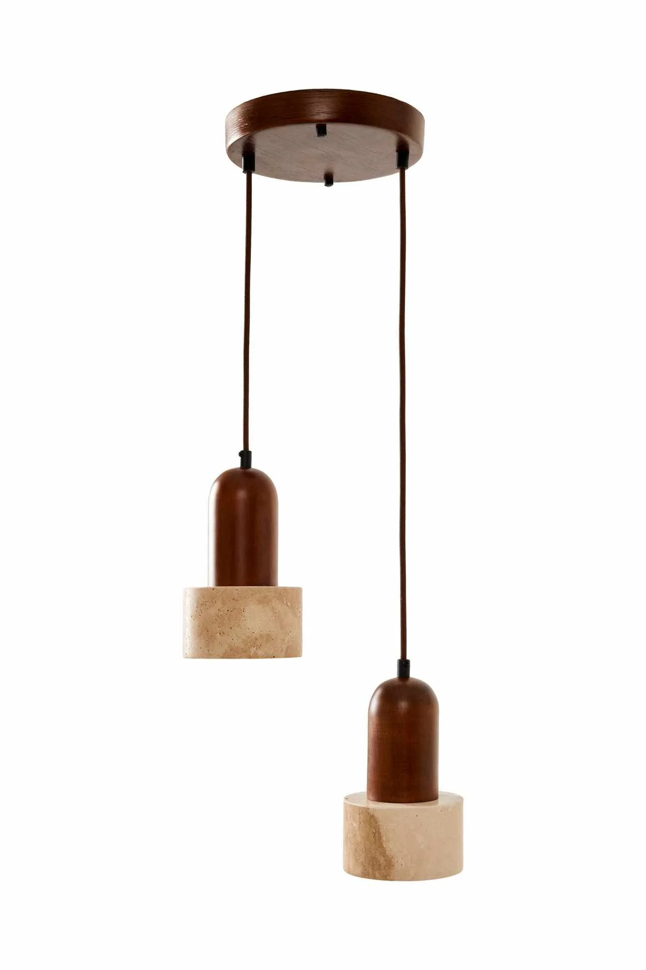 Norric Pendellampa - Beige Valnöt
