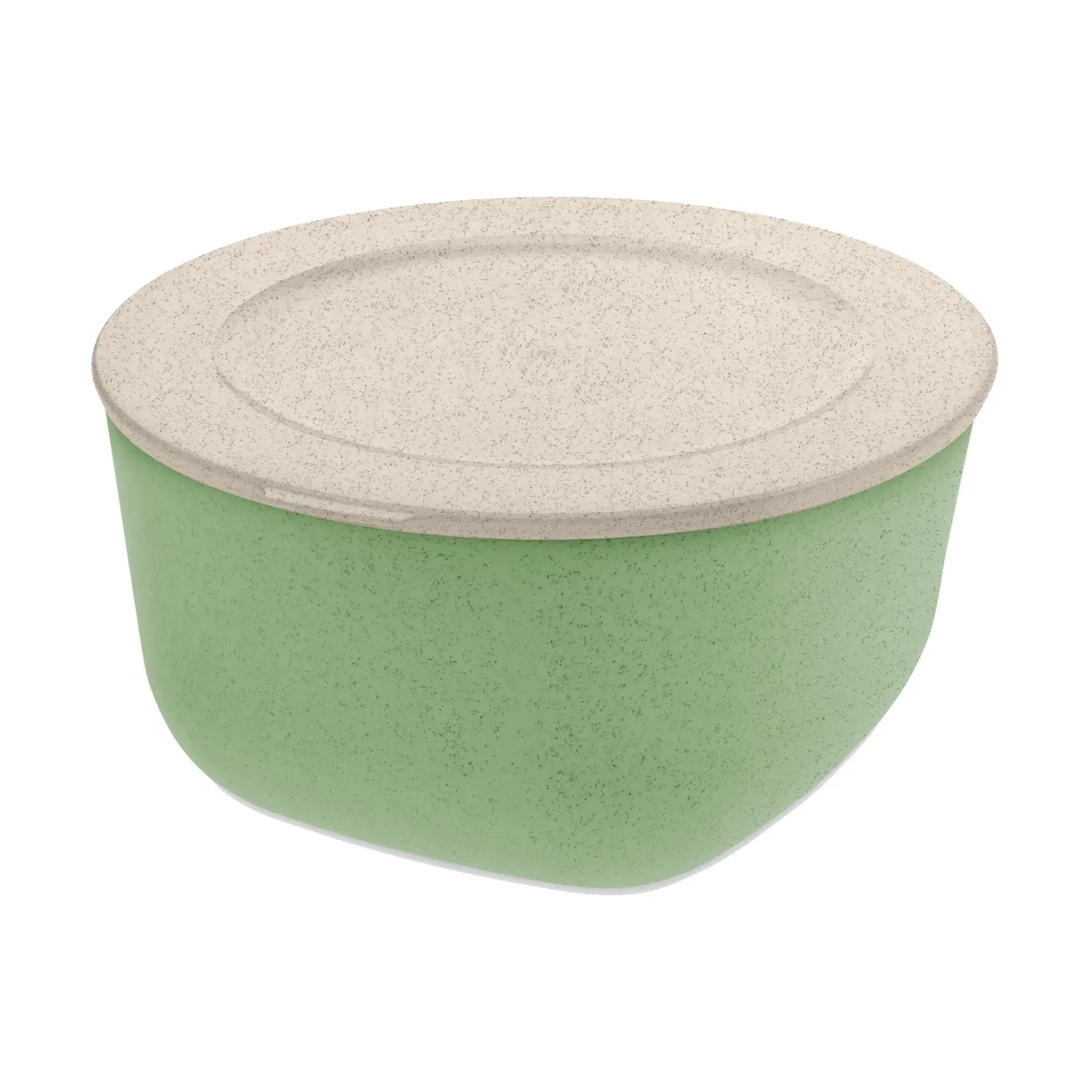 Koziol Connect Schüssel/Schale mit Deckel 2 L biozirkulärer Thermoplast Nature leaf green