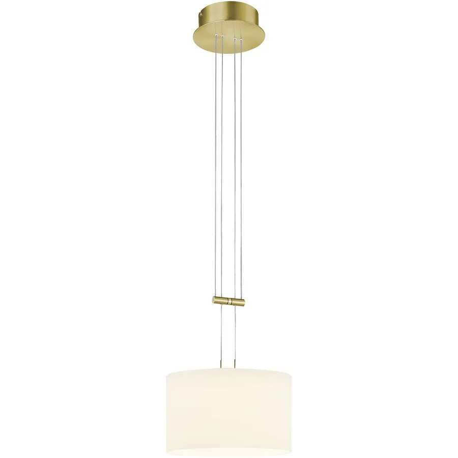 Designer-Pendellampe Bankamp Grazia Messing matt dimmbar D 32 cm - Material: Glas - LED - Lichtfarbe: Extra warmweiss - LED Energiesparlampen