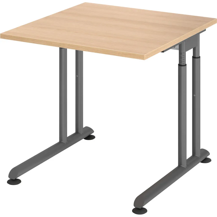 Schreibtisch Office eiche Holzwerkstoff B 80 T 80 cm
