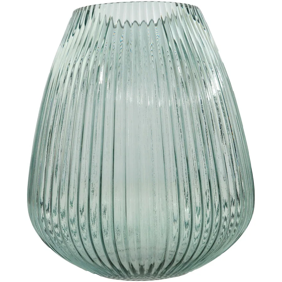 POINT-VIRGULE Windlicht Lamazère Grün Glas 24.5 cm 28 cm
