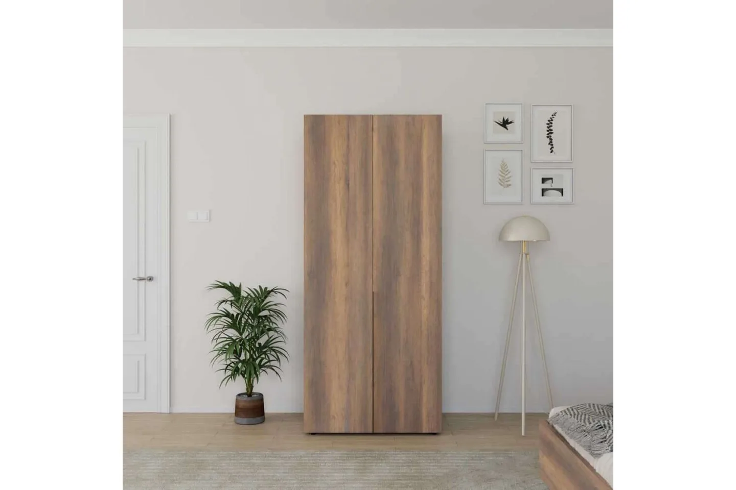Vornic Garderob 90x210 cm - Valnöt