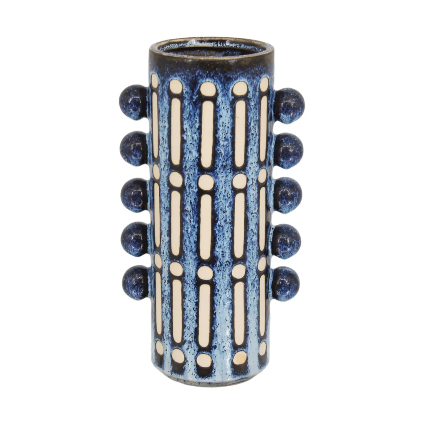 Decofinder Vase Keramik, Blau | Schubiger Möbel