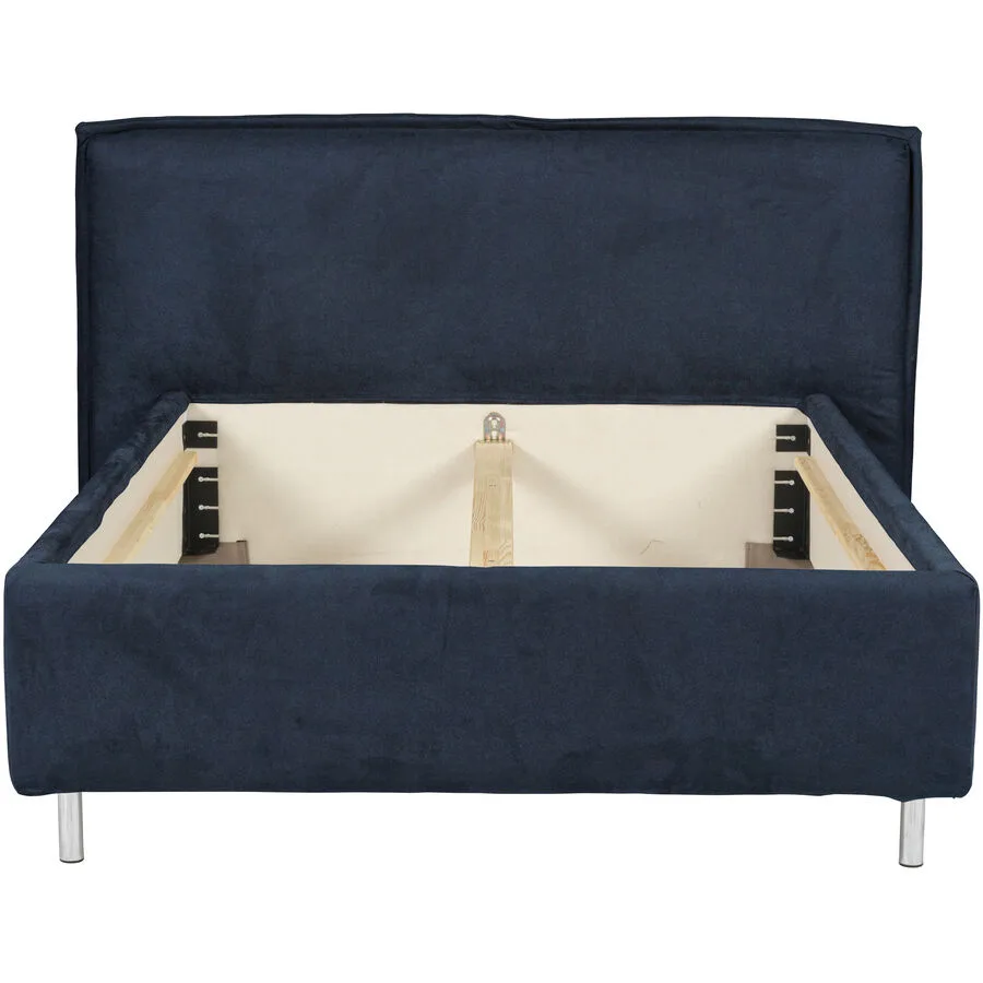 Bett Bow stahl Stoff 160 x 210 cm