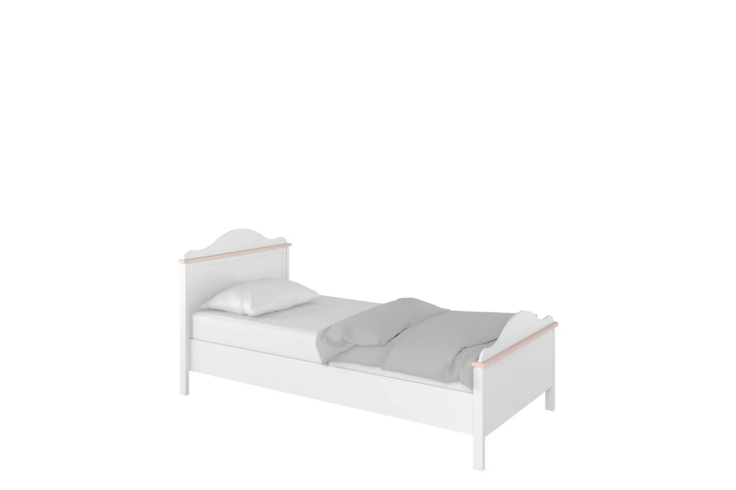 Hilts Sängram 90x200 cm - Vit/Rosa