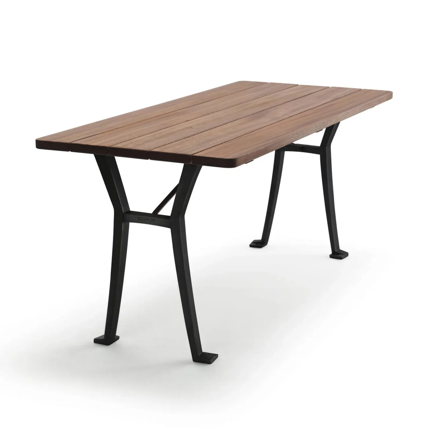 Byarums Bruk - Bord Lessebo - Oljad Mahogny/Svartlackerad Aluminium - Småbord och sidobord utomhus - Björn Alge - Svart - Metall/Trä