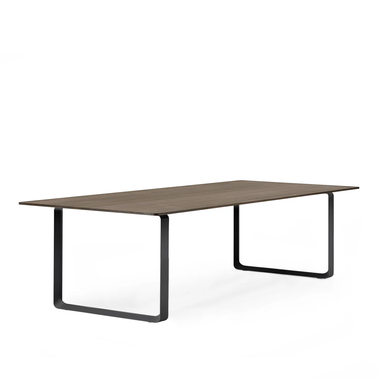 Muuto - 70/70 Table matbord 225x90 cm, Rökt massiv ek/Svart - Matbord - TAF Studio - Svart - Metall/Trä